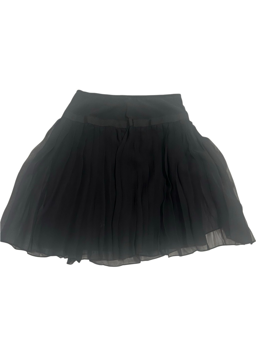 Flared Black Chiffon Skater Skirt